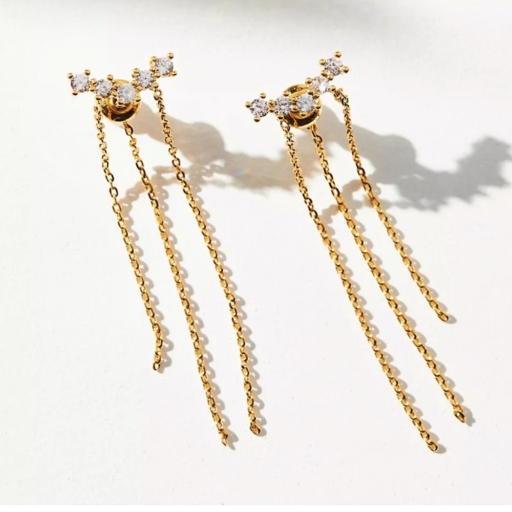 🆕 Anthropologie Constellation Chain Drop Earrings